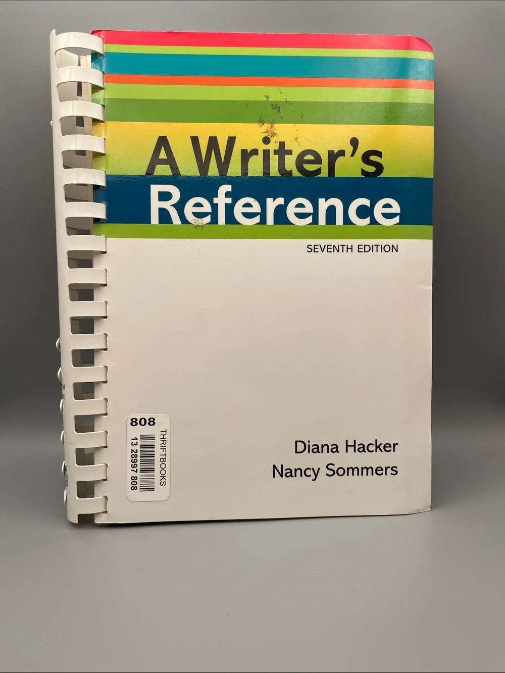 A Writer's Reference — Colorful Striped Cover (White)